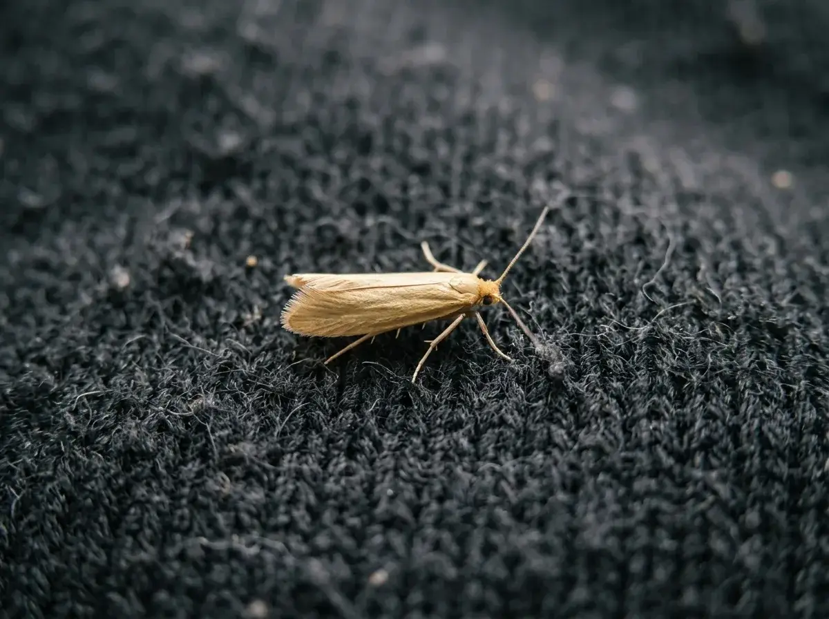 A small, light-brown moth that scurries more than it flies